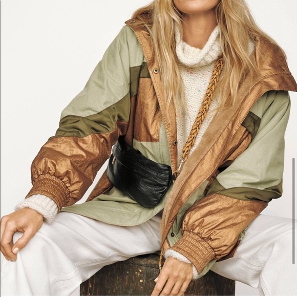 anthropologie adirondack metallic parka jacket - Picture 2 of 7